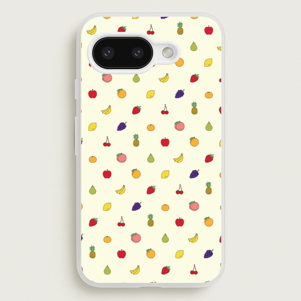 Miniature Fruits Pattern - Food Patterns Phone Case for Google Pixel 9a