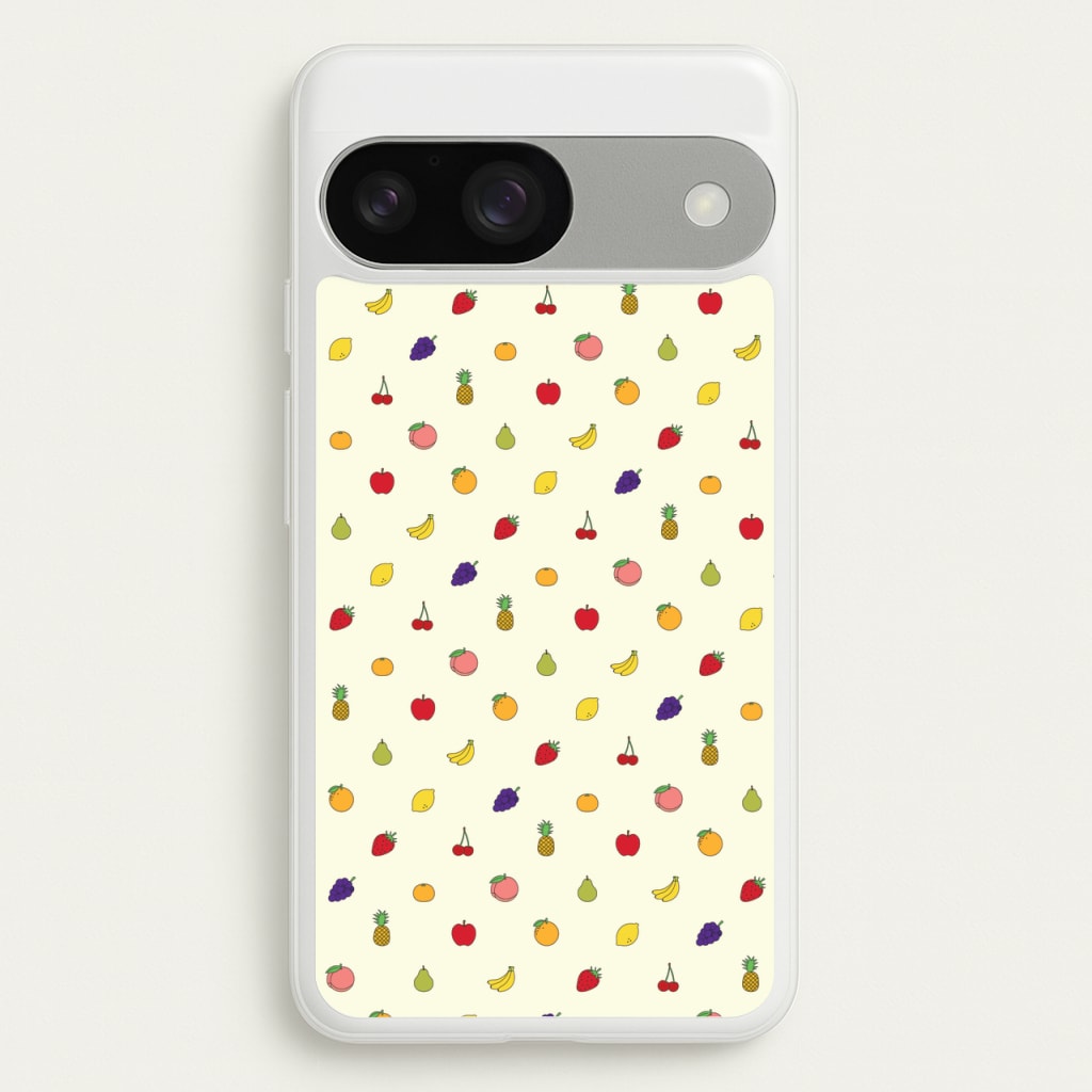 Miniature Fruits Pattern - Food Patterns Phone Case for Google Pixel 9 / 9 Pro
