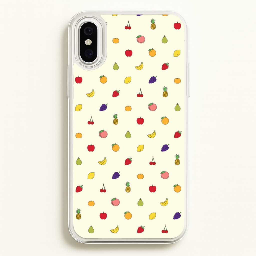 Miniature Fruits Pattern - Food Patterns Phone Case for iPhone XS Max