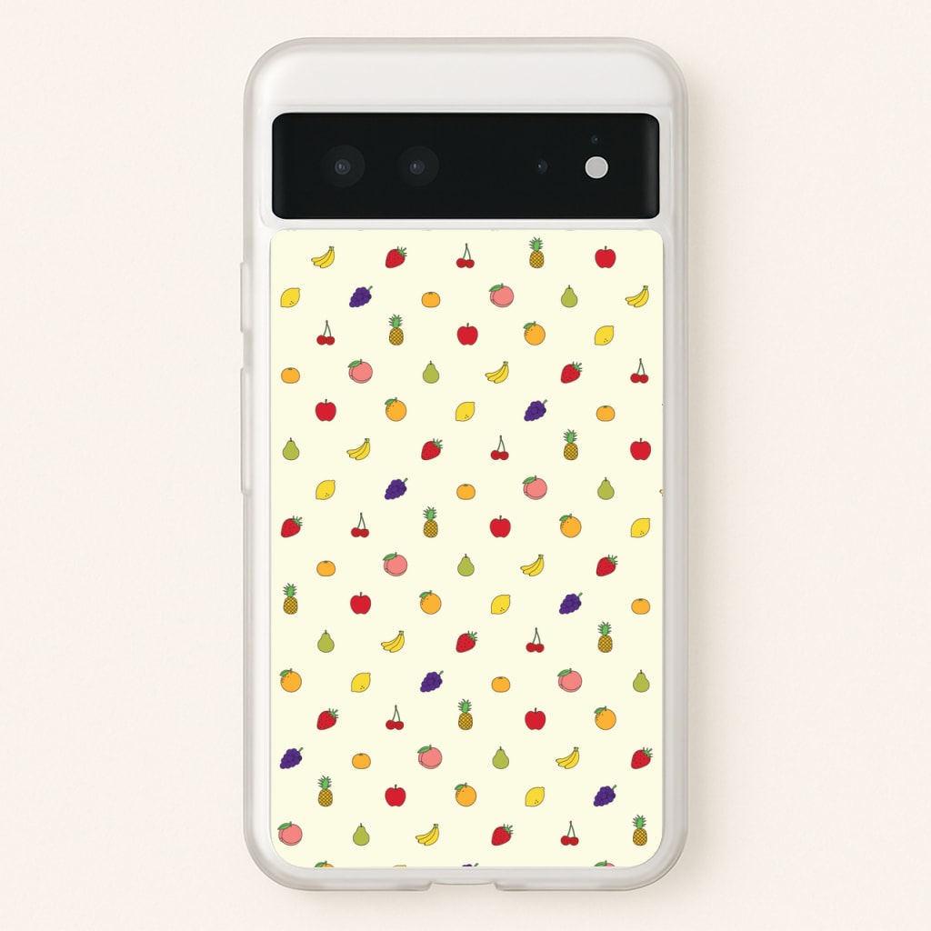 Miniature Fruits Pattern - Food Patterns Phone Case for Google Pixel 6