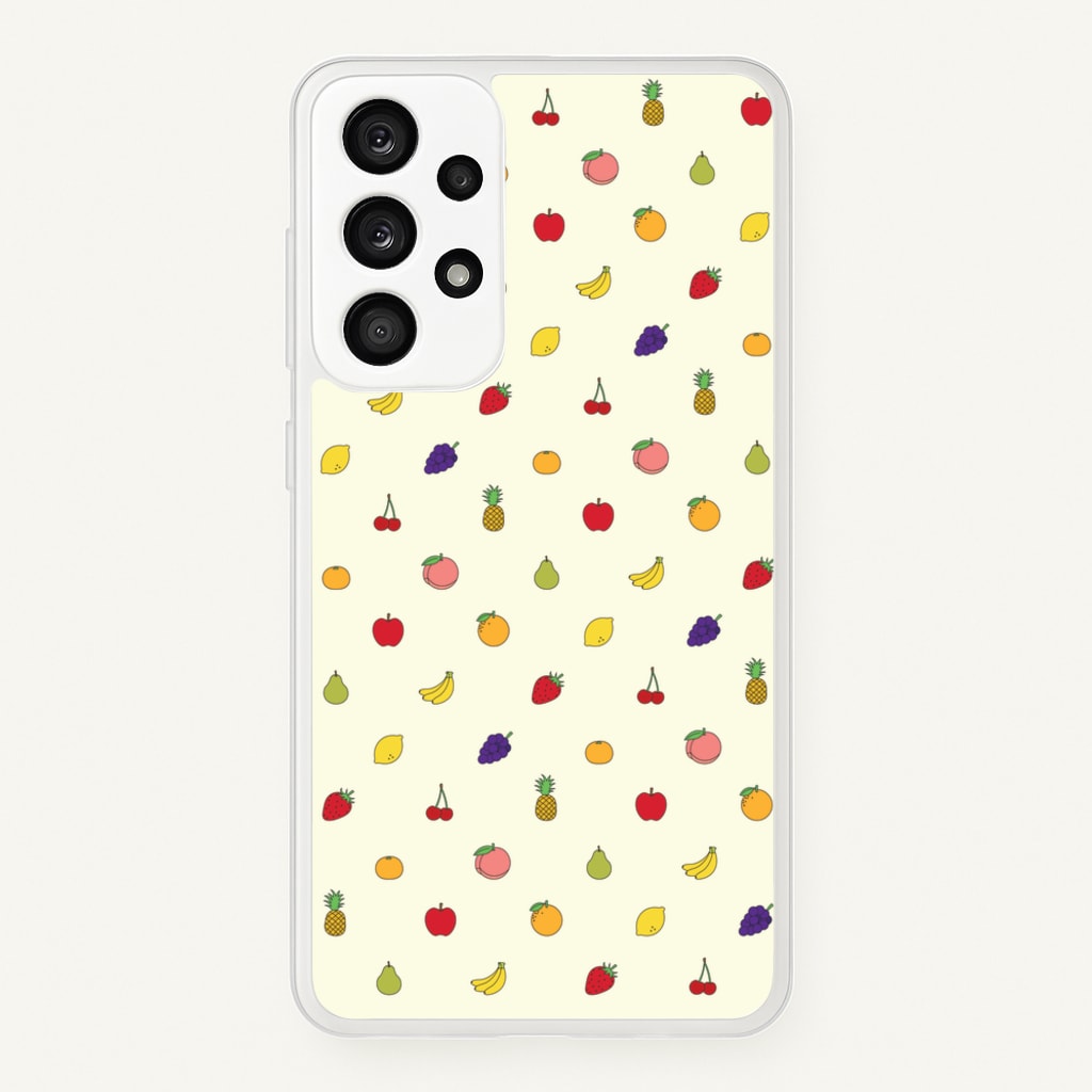 Miniature Fruits Pattern - Food Patterns Phone Case for Galaxy A53