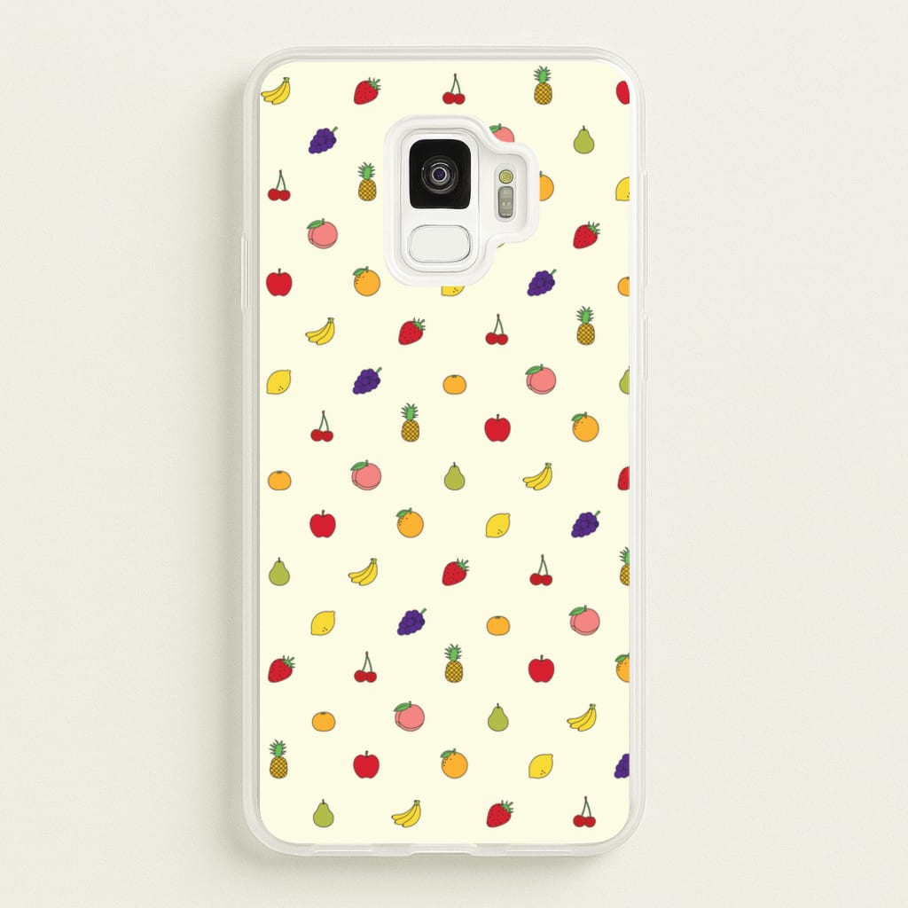 Miniature Fruits Pattern - Food Patterns Phone Case for Galaxy S9