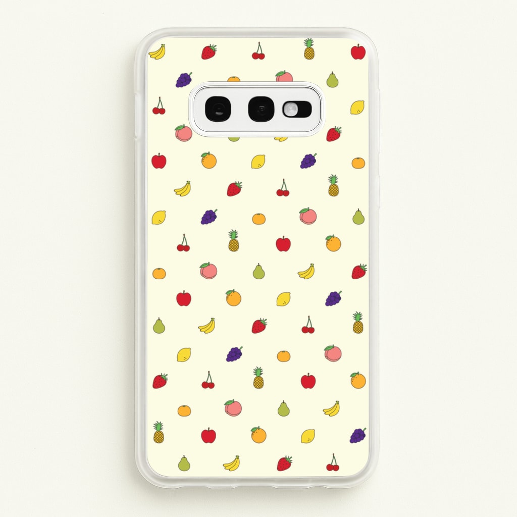 Miniature Fruits Pattern - Food Patterns Phone Case for Galaxy S10e