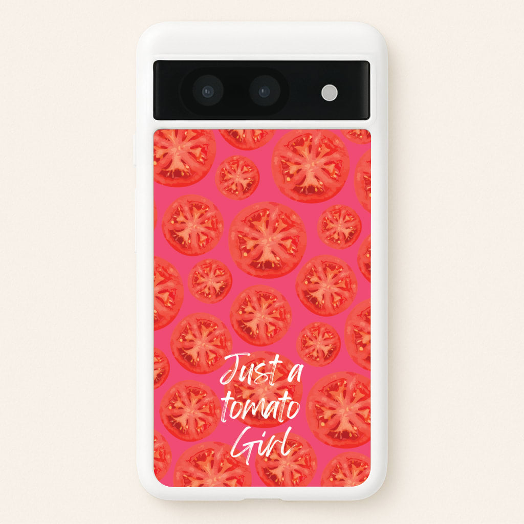 Just A Tomato Girl - Food Patterns Phone Case for Google Pixel 8a
