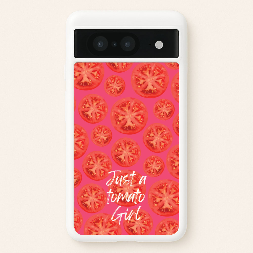 Just A Tomato Girl - Food Patterns Phone Case for Google Pixel 8