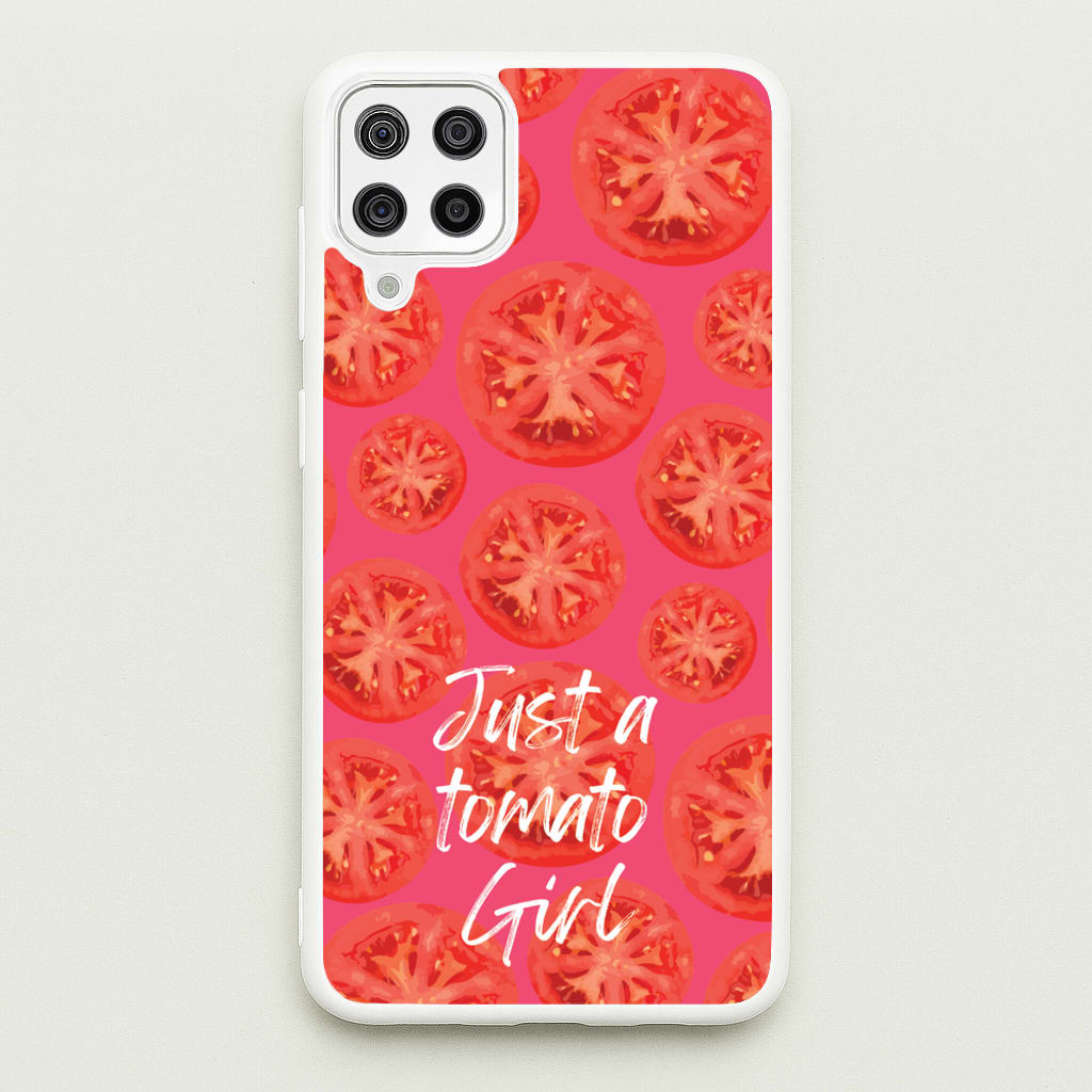 Just A Tomato Girl - Food Patterns Phone Case for Galaxy A12
