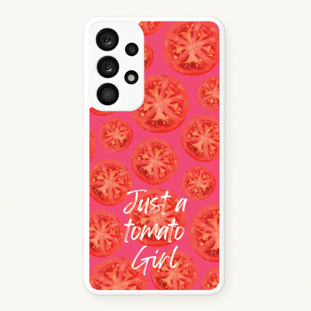 Just A Tomato Girl - Food Patterns Phone Case for Galaxy A53
