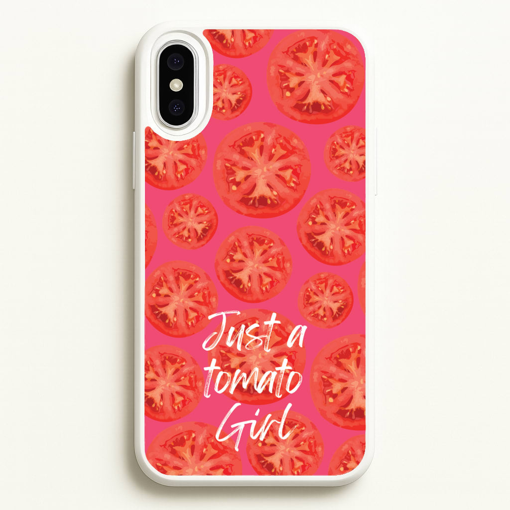 Just A Tomato Girl - Food Patterns Phone Case for iPhone XS Max