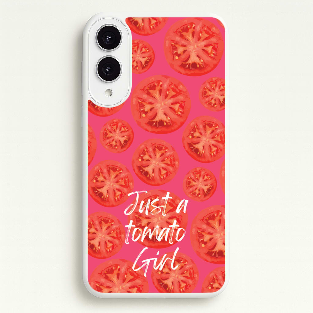 Just A Tomato Girl - Food Patterns Phone Case for Galaxy S25 Edge