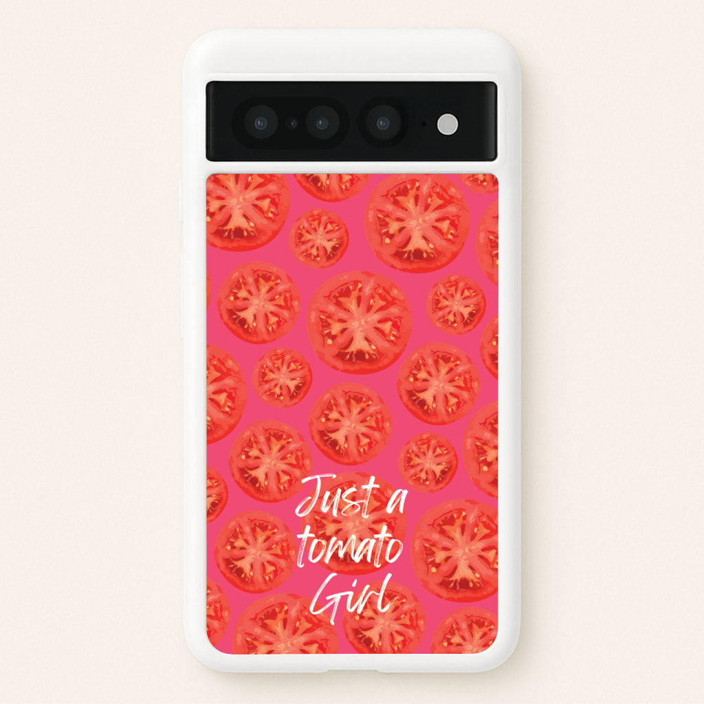 Just A Tomato Girl - Food Patterns Phone Case for Google Pixel 7 Pro