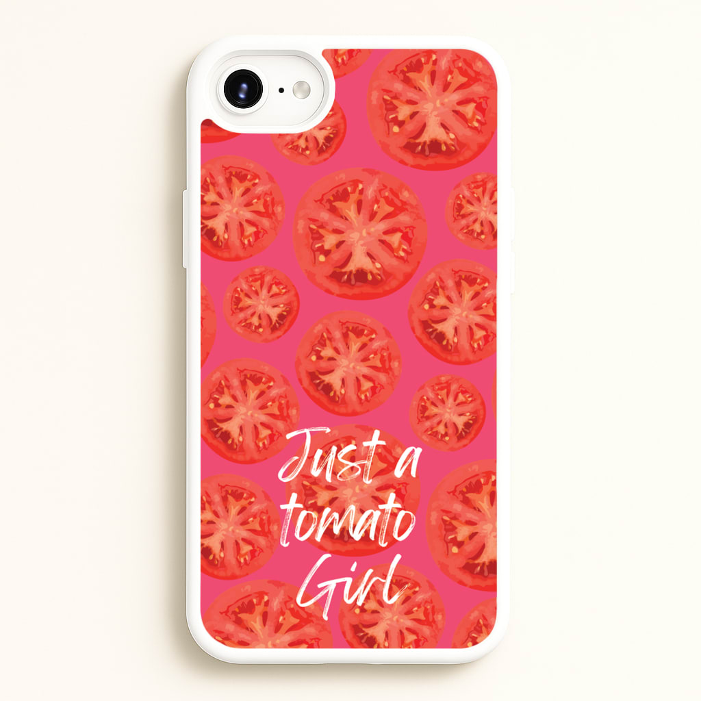 Just A Tomato Girl - Food Patterns Phone Case for iPhone 6 Plus / 7 Plus / 8 Plus
