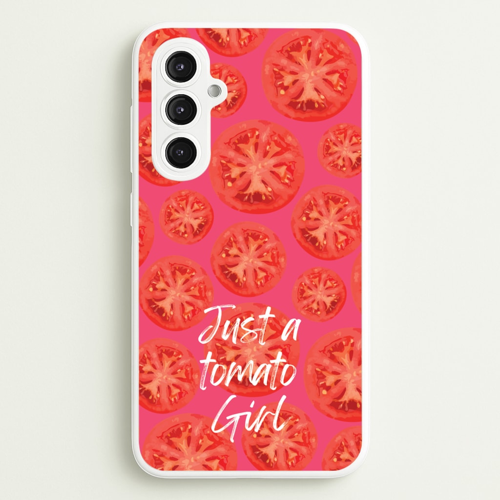Just A Tomato Girl - Food Patterns Phone Case for Galaxy S23FE