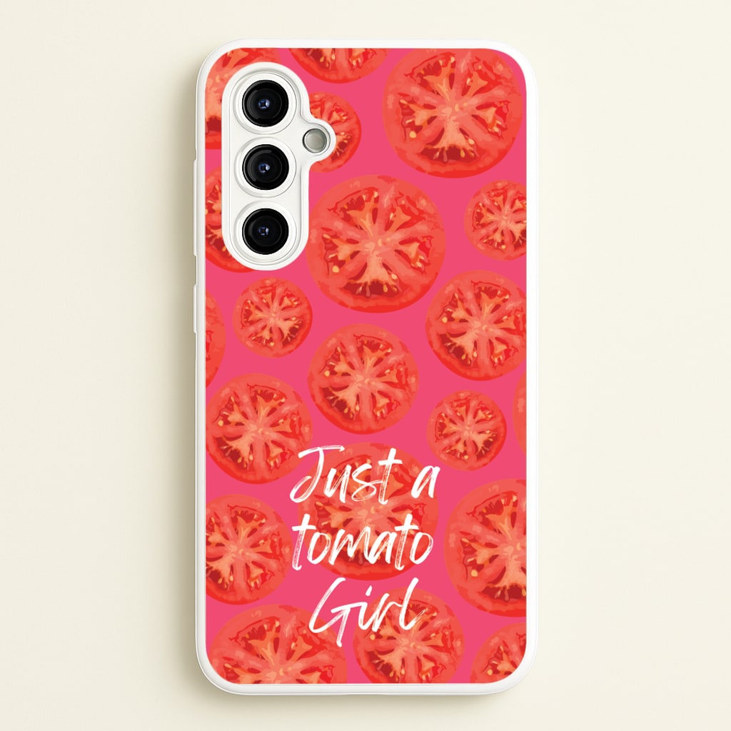 Just A Tomato Girl - Food Patterns Phone Case for Galaxy A54