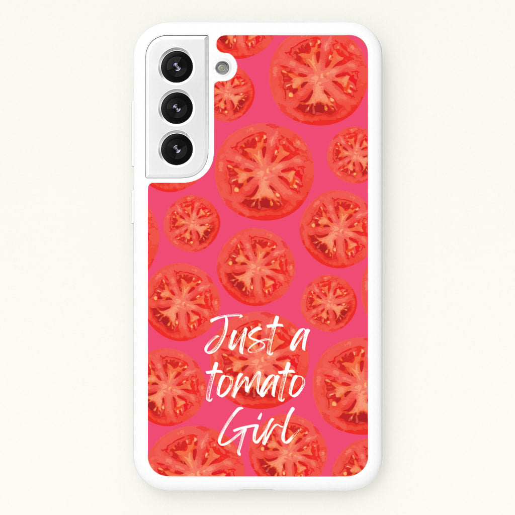 Just A Tomato Girl - Food Patterns Phone Case for Galaxy S22