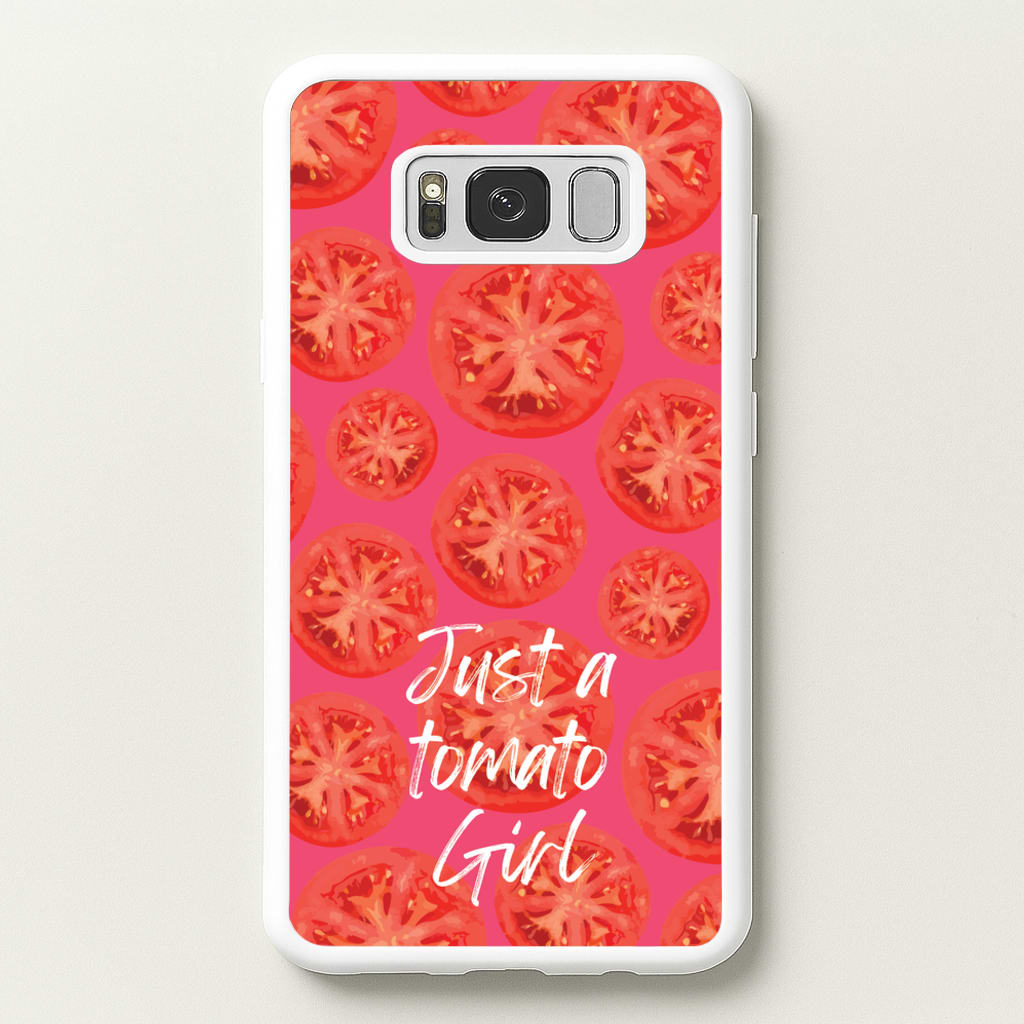 Just A Tomato Girl - Food Patterns Phone Case for Galaxy S8 Plus
