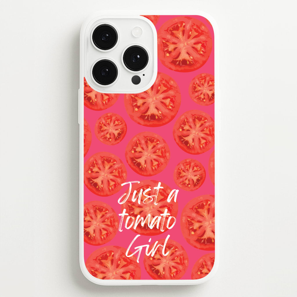 Just A Tomato Girl - Food Patterns Phone Case for iPhone 13 Pro Max