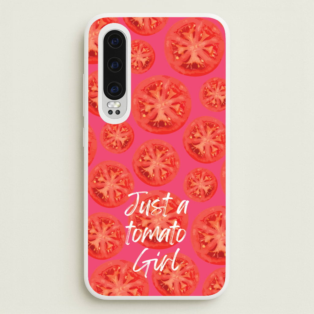 Just A Tomato Girl - Food Patterns Phone Case for Huawei P30