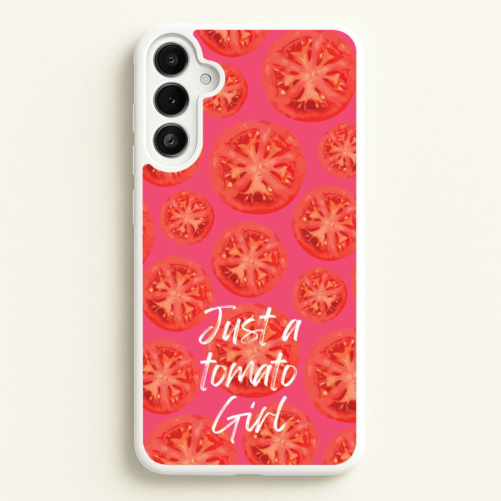 Just A Tomato Girl - Food Patterns Phone Case for Galaxy A34