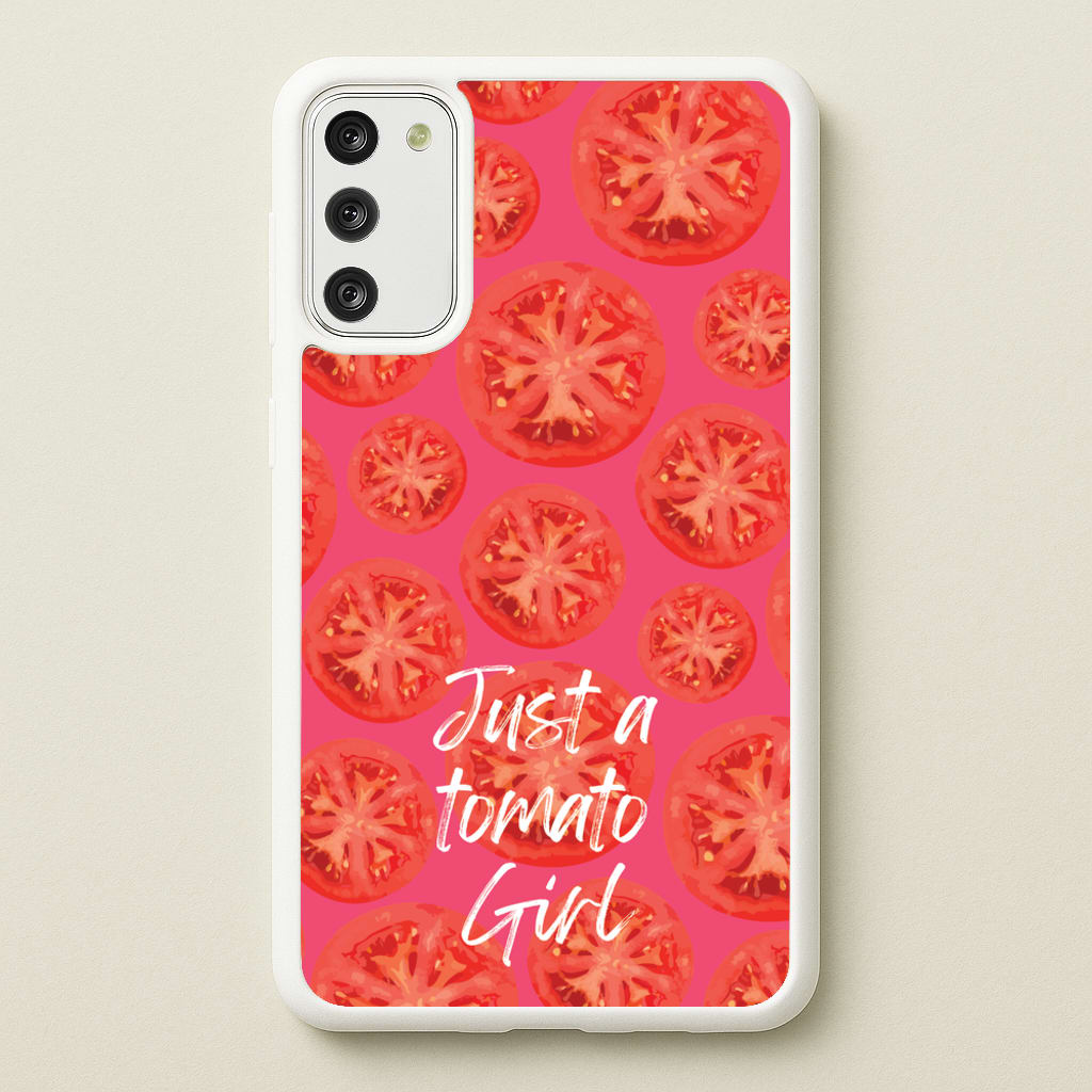 Just A Tomato Girl - Food Patterns Phone Case for Galaxy A41