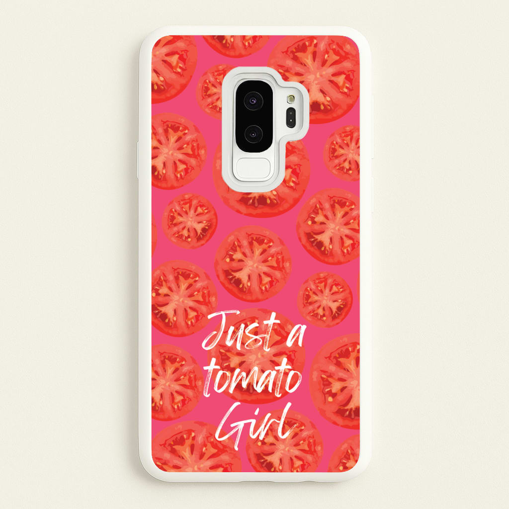 Just A Tomato Girl - Food Patterns Phone Case for Galaxy S9 Plus