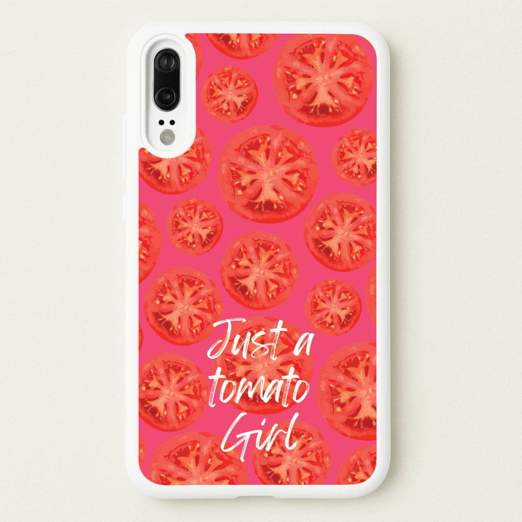 Just A Tomato Girl - Food Patterns Phone Case for Huawei P20