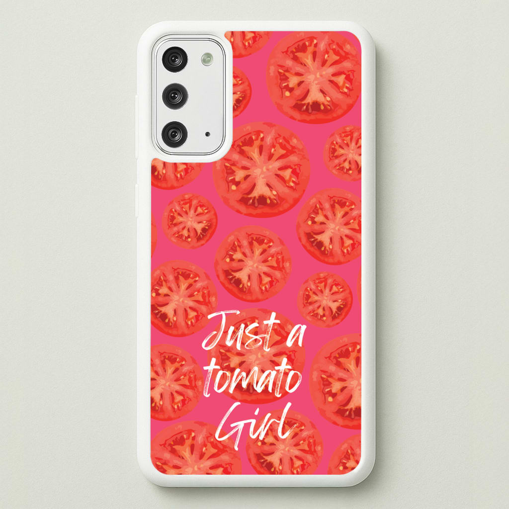 Just A Tomato Girl - Food Patterns Phone Case for Galaxy Note 20