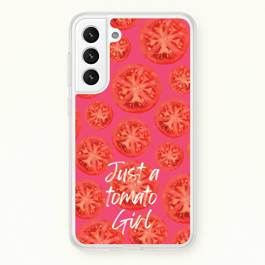 Just A Tomato Girl - Food Patterns Phone Case for Galaxy S22 Plus