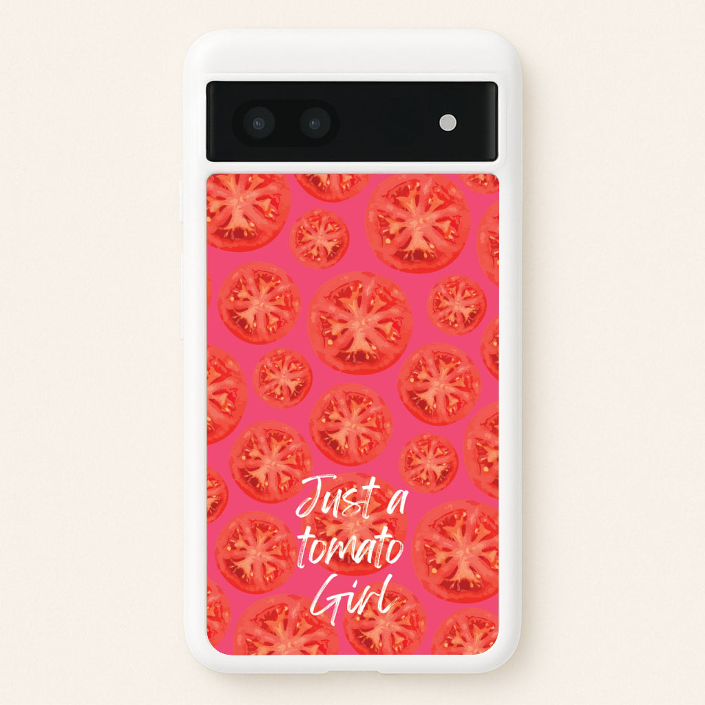 Just A Tomato Girl - Food Patterns Phone Case for Google Pixel 6a