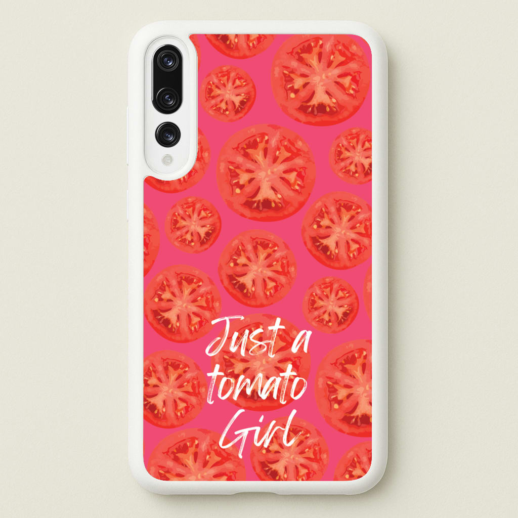 Just A Tomato Girl - Food Patterns Phone Case for Huawei P20 Pro