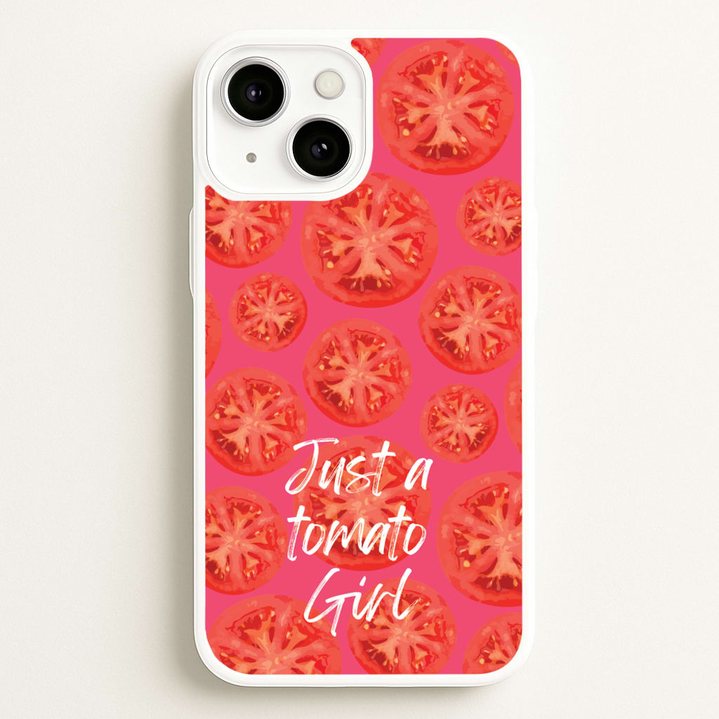 Just A Tomato Girl - Food Patterns Phone Case for iPhone 13