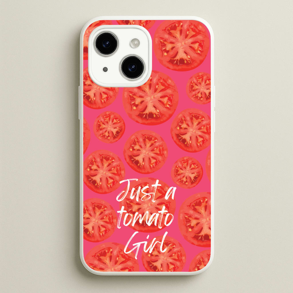 Just A Tomato Girl - Food Patterns Phone Case for iPhone 14