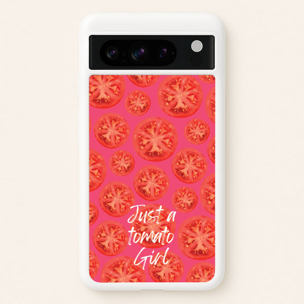 Just A Tomato Girl - Food Patterns Phone Case for Google Pixel 8 Pro