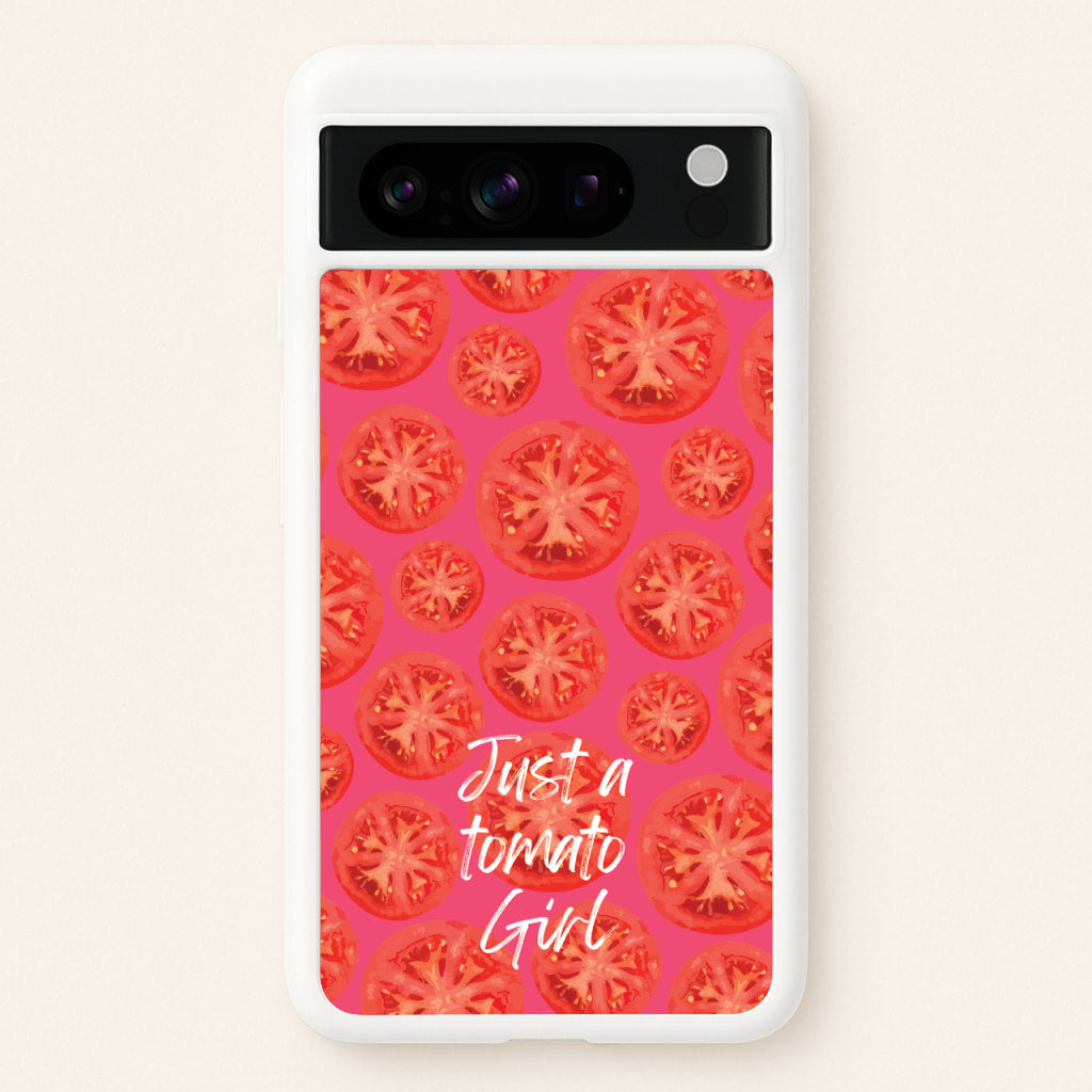 Just A Tomato Girl - Food Patterns Phone Case for Google Pixel 8 Pro