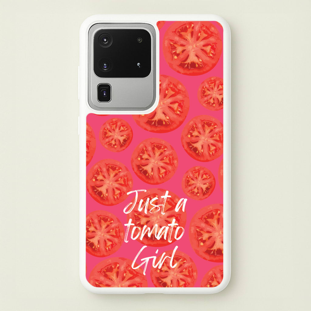 Just A Tomato Girl - Food Patterns Phone Case for Galaxy S20 Ultra