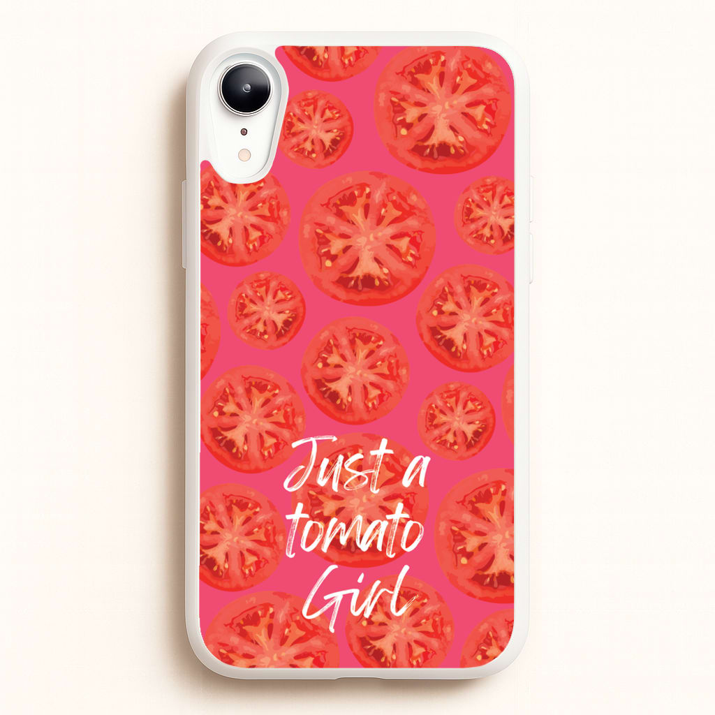Just A Tomato Girl - Food Patterns Phone Case for iPhone XR