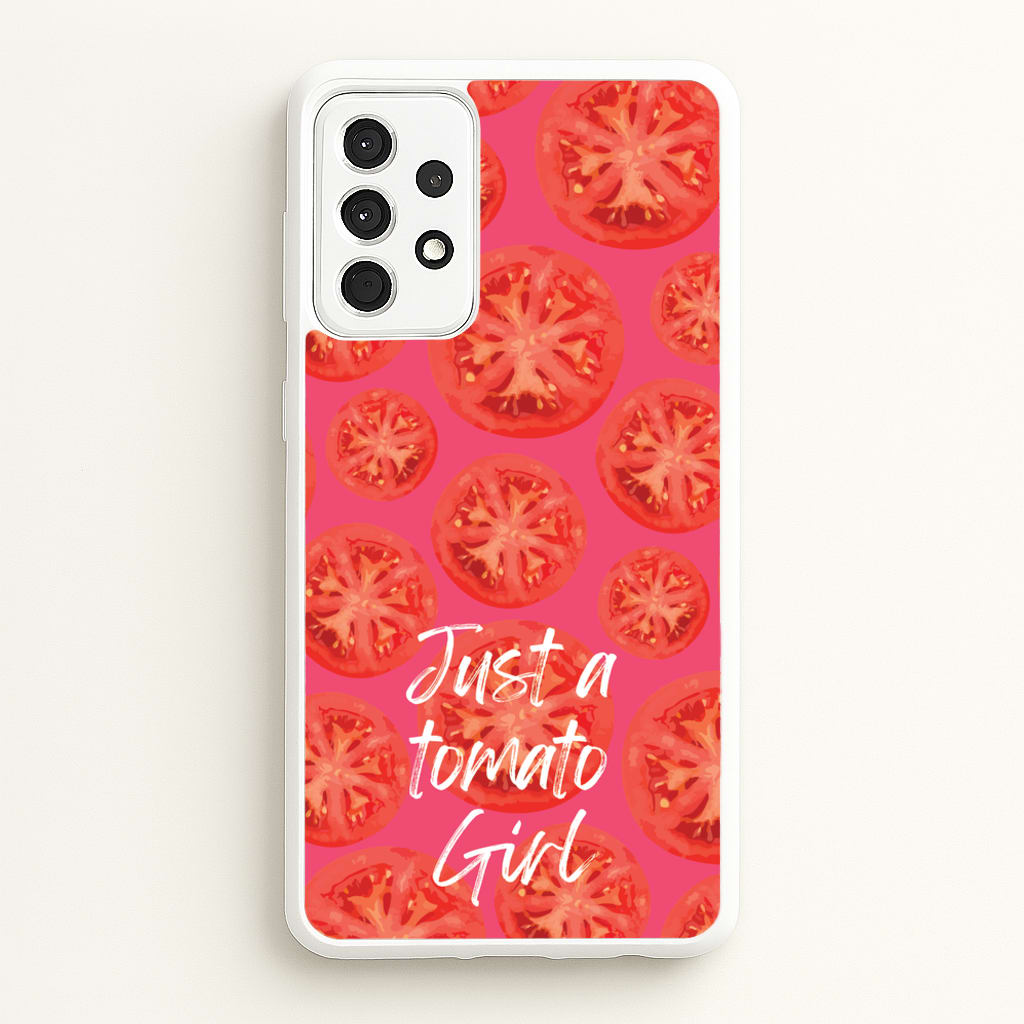 Just A Tomato Girl - Food Patterns Phone Case for Galaxy A52 / A52s