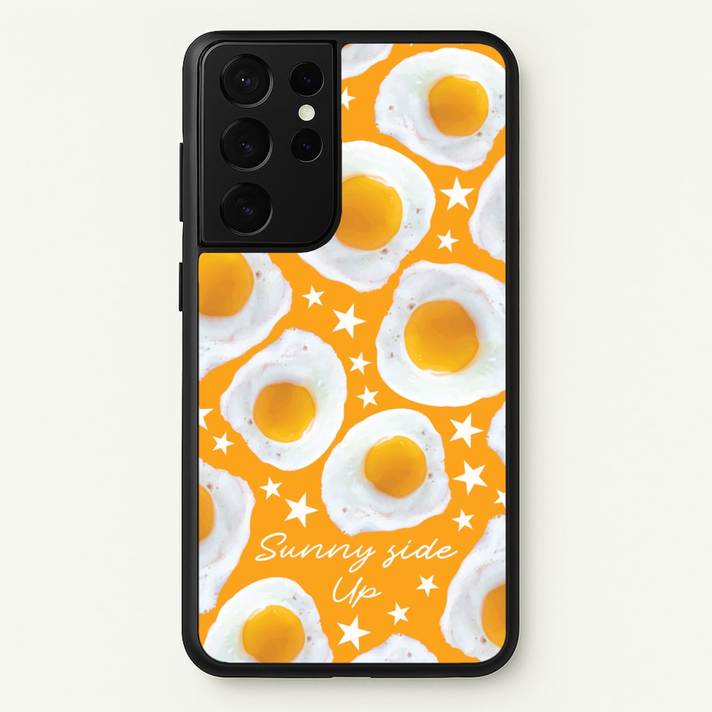Sunny Side Up Egg Pattern - Food Patterns Phone Case for Galaxy S21 Ultra
