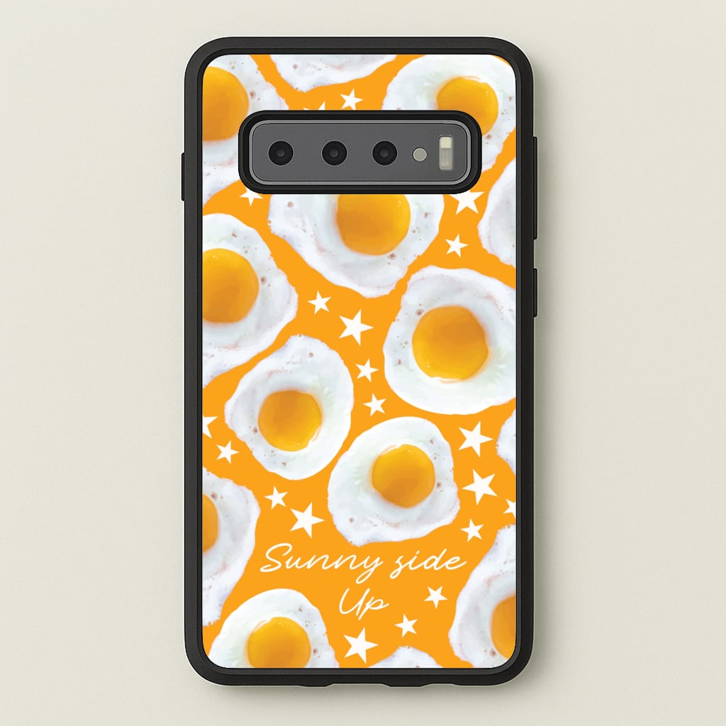 Sunny Side Up Egg Pattern - Food Patterns Phone Case for Galaxy S10 Plus