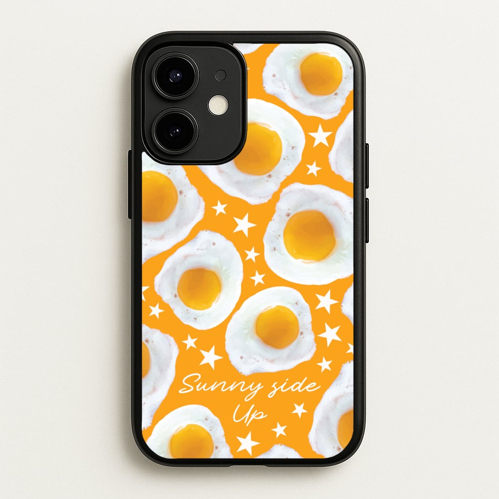 Sunny Side Up Egg Pattern - Food Patterns Phone Case for iPhone 12 / 12 Pro