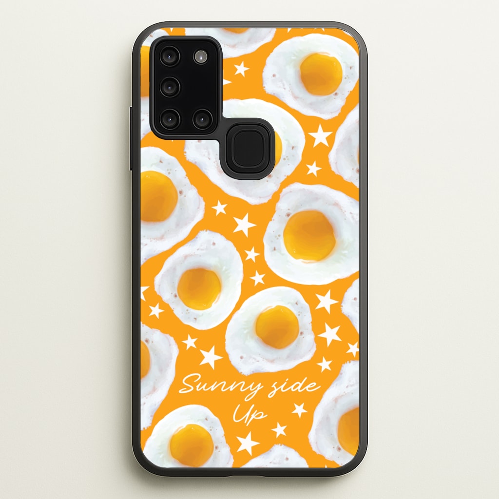 Sunny Side Up Egg Pattern - Food Patterns Phone Case for Galaxy A21s