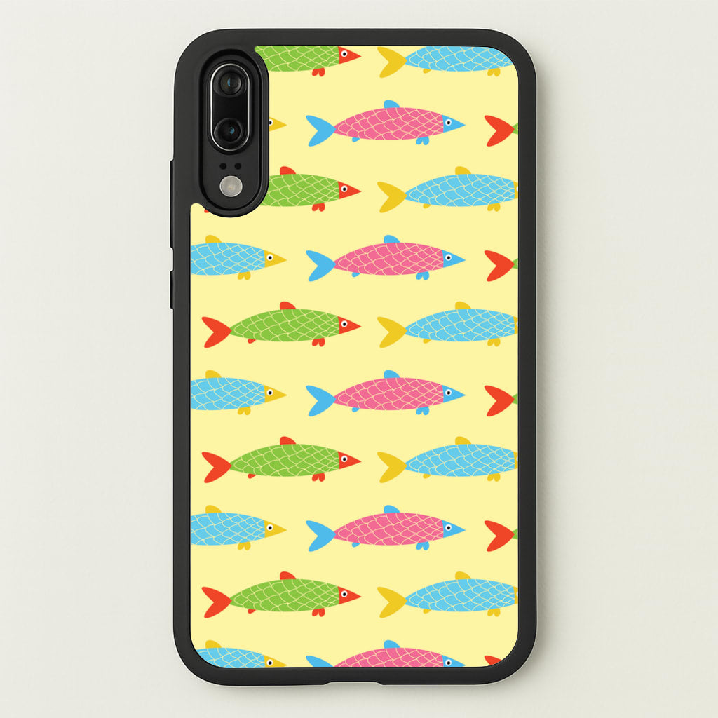Colourful Cartoon Fish Pattern - Food Patterns Phone Case for Huawei P20
