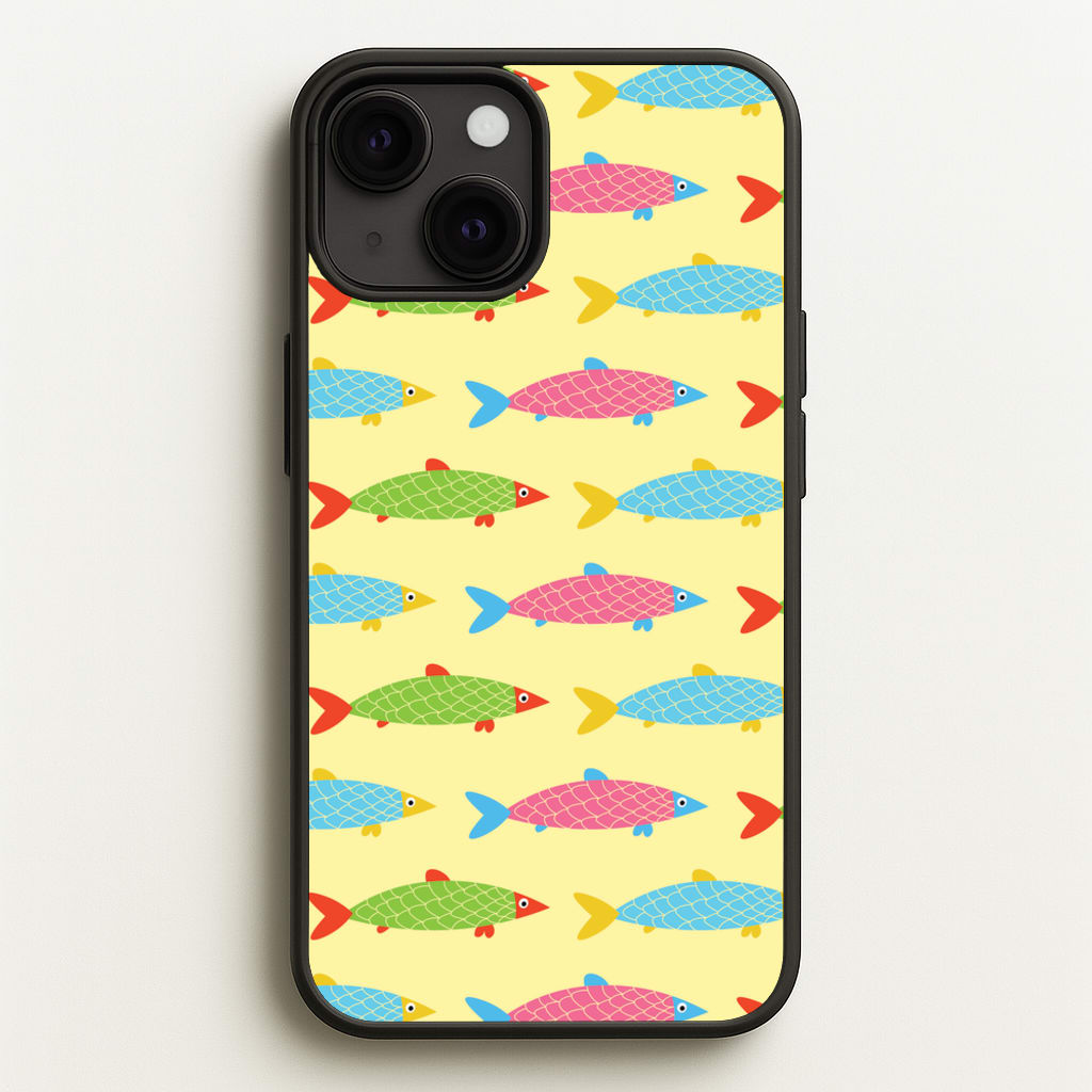 Colourful Cartoon Fish Pattern - Food Patterns Phone Case for iPhone 13 Mini