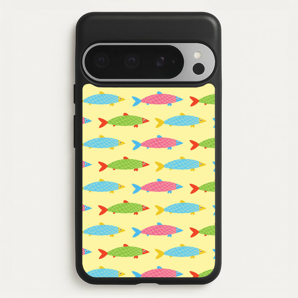 Colourful Cartoon Fish Pattern - Food Patterns Phone Case for Google Pixel 9 Pro XL
