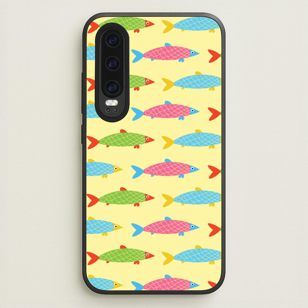Colourful Cartoon Fish Pattern - Food Patterns Phone Case for Huawei P30