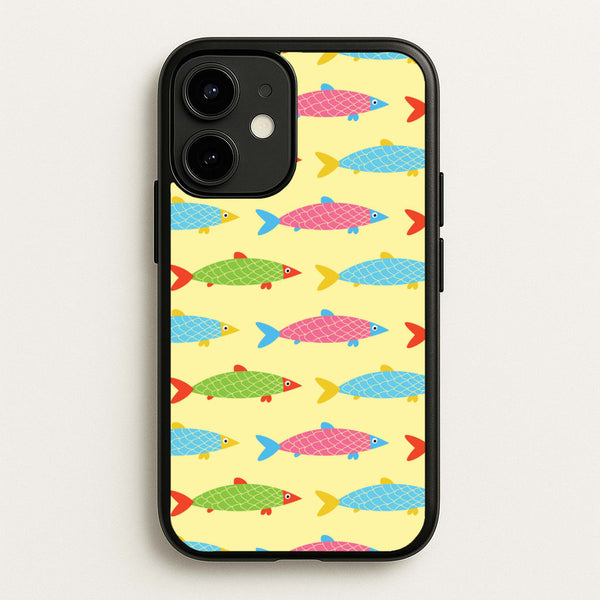 Colourful Cartoon Fish Pattern - Food Patterns Phone Case for iPhone 12 / 12 Pro