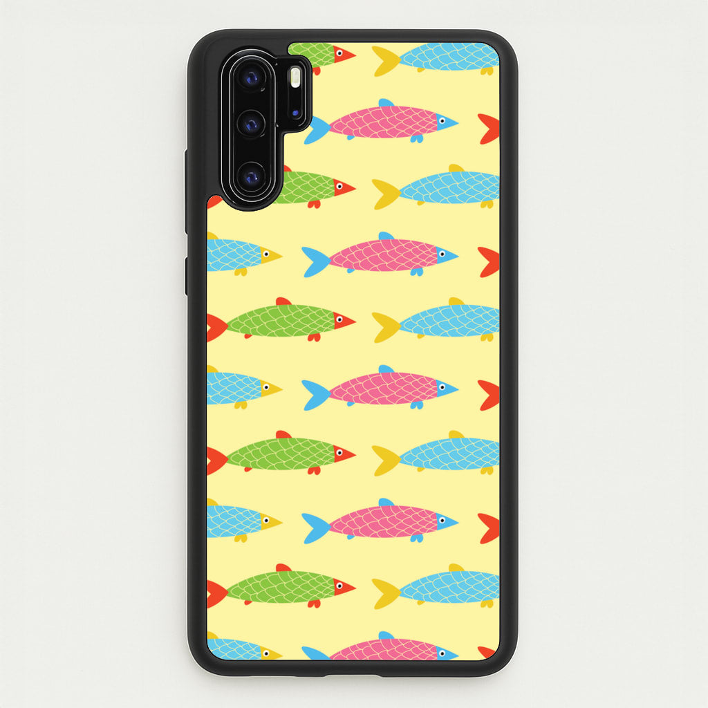 Colourful Cartoon Fish Pattern - Food Patterns Phone Case for Huawei P30 Pro