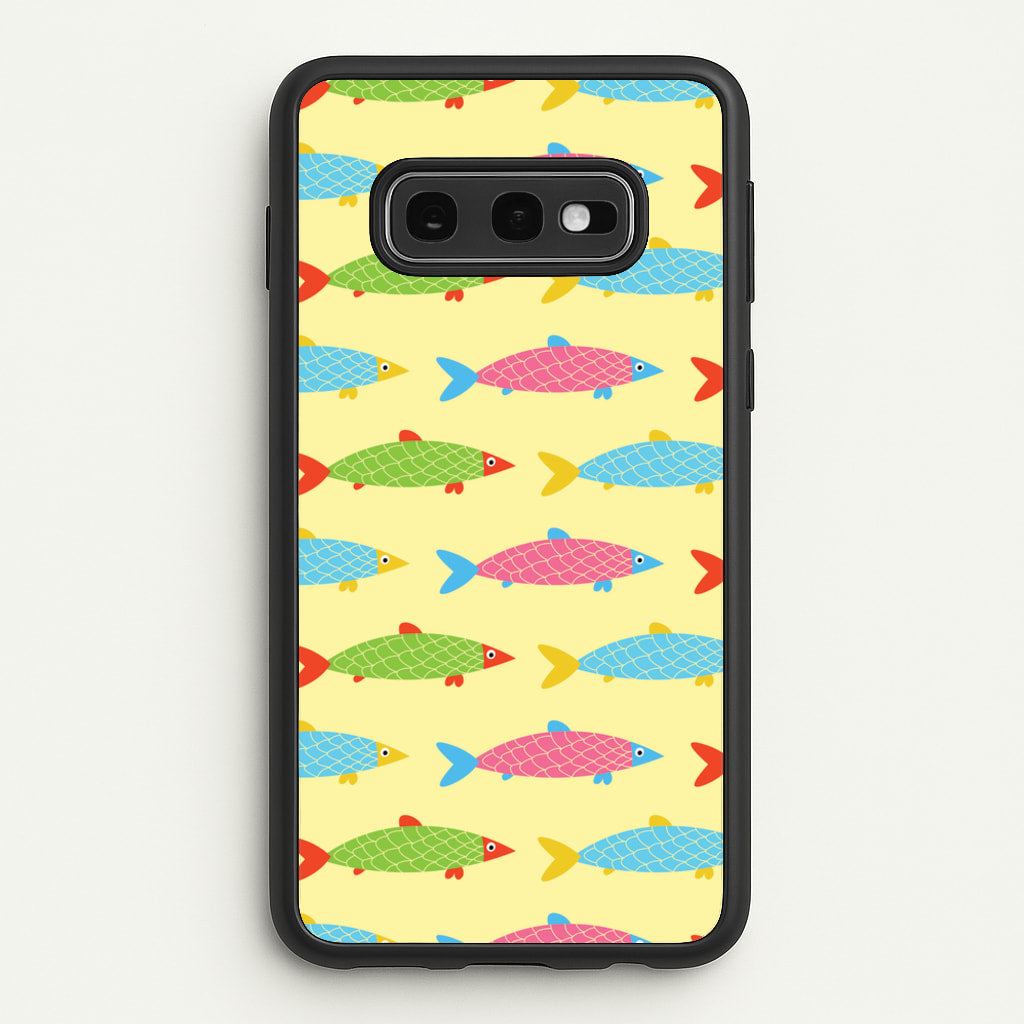 Colourful Cartoon Fish Pattern - Food Patterns Phone Case for Galaxy S10e