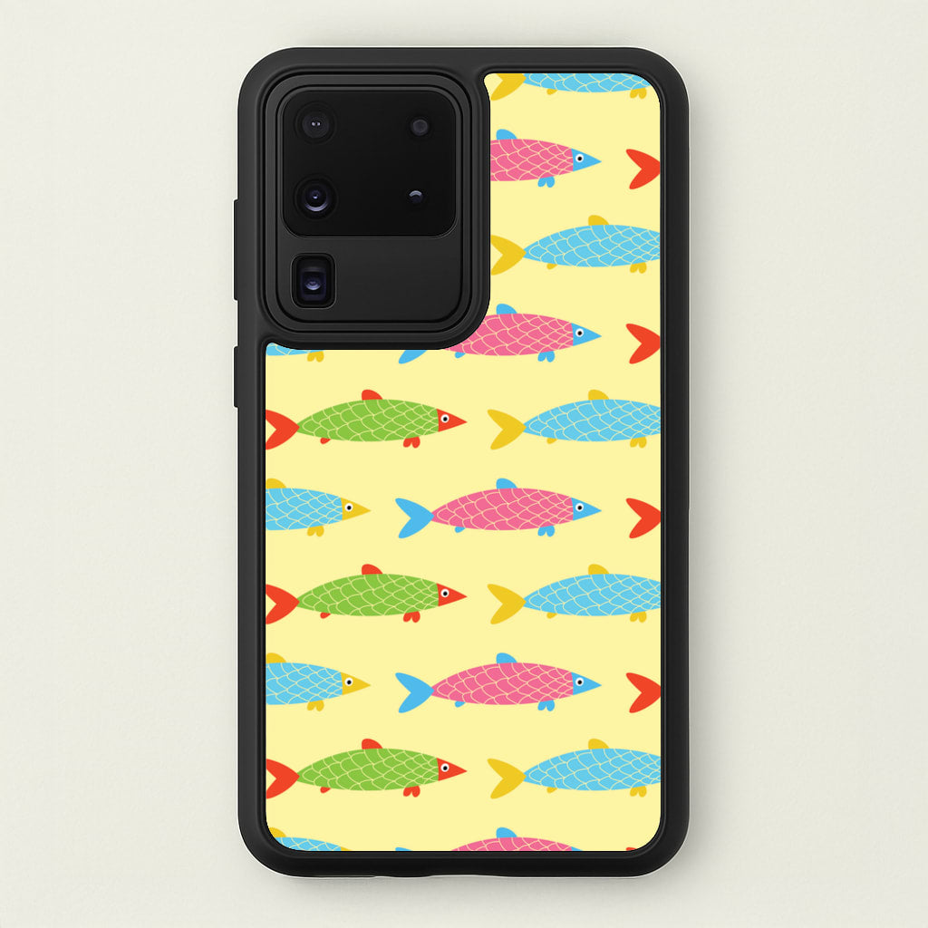 Colourful Cartoon Fish Pattern - Food Patterns Phone Case for Galaxy S20 Ultra