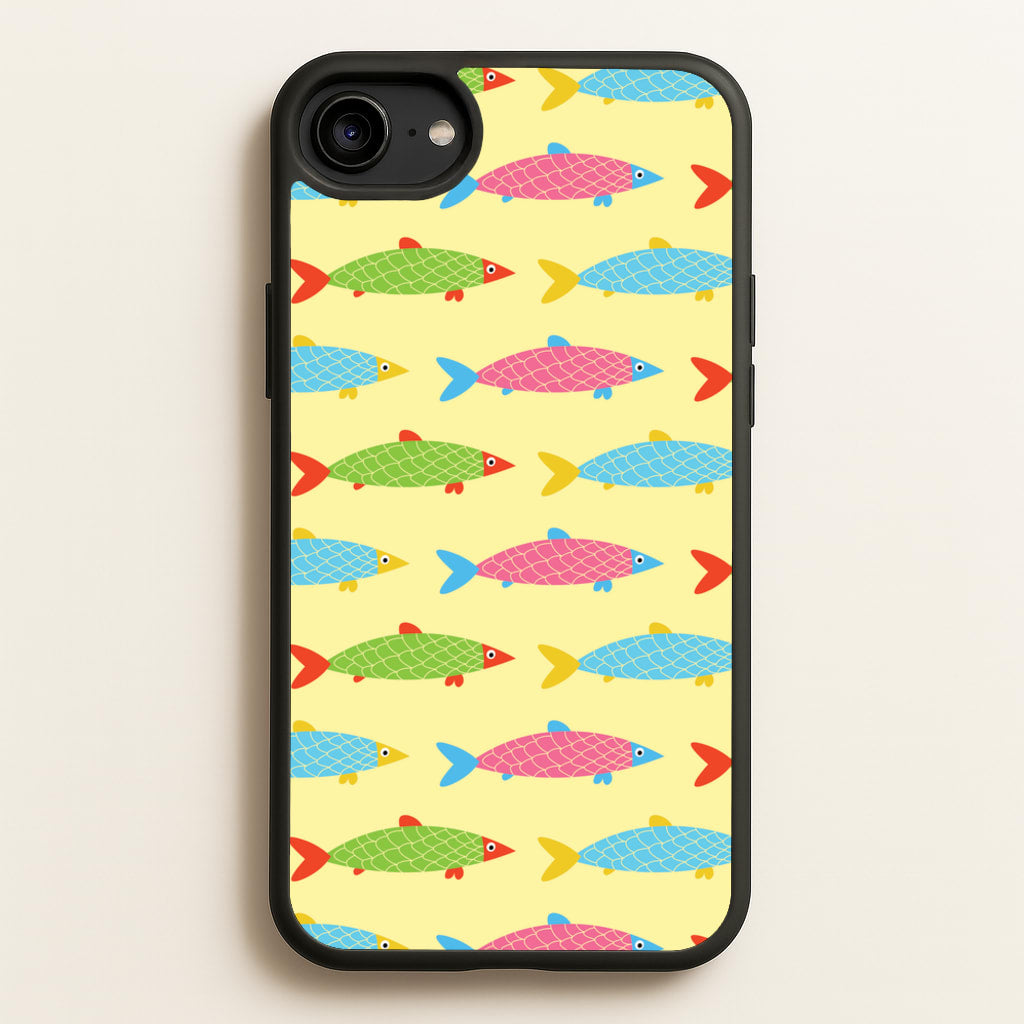 Colourful Cartoon Fish Pattern - Food Patterns Phone Case for iPhone 6 / 7 / 8 / SE