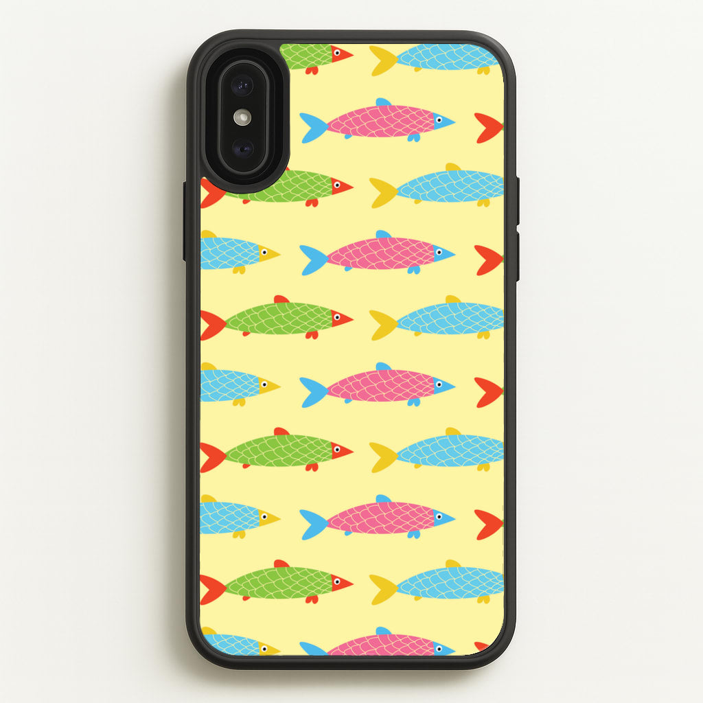 Colourful Cartoon Fish Pattern - Food Patterns Phone Case for iPhone XS Max